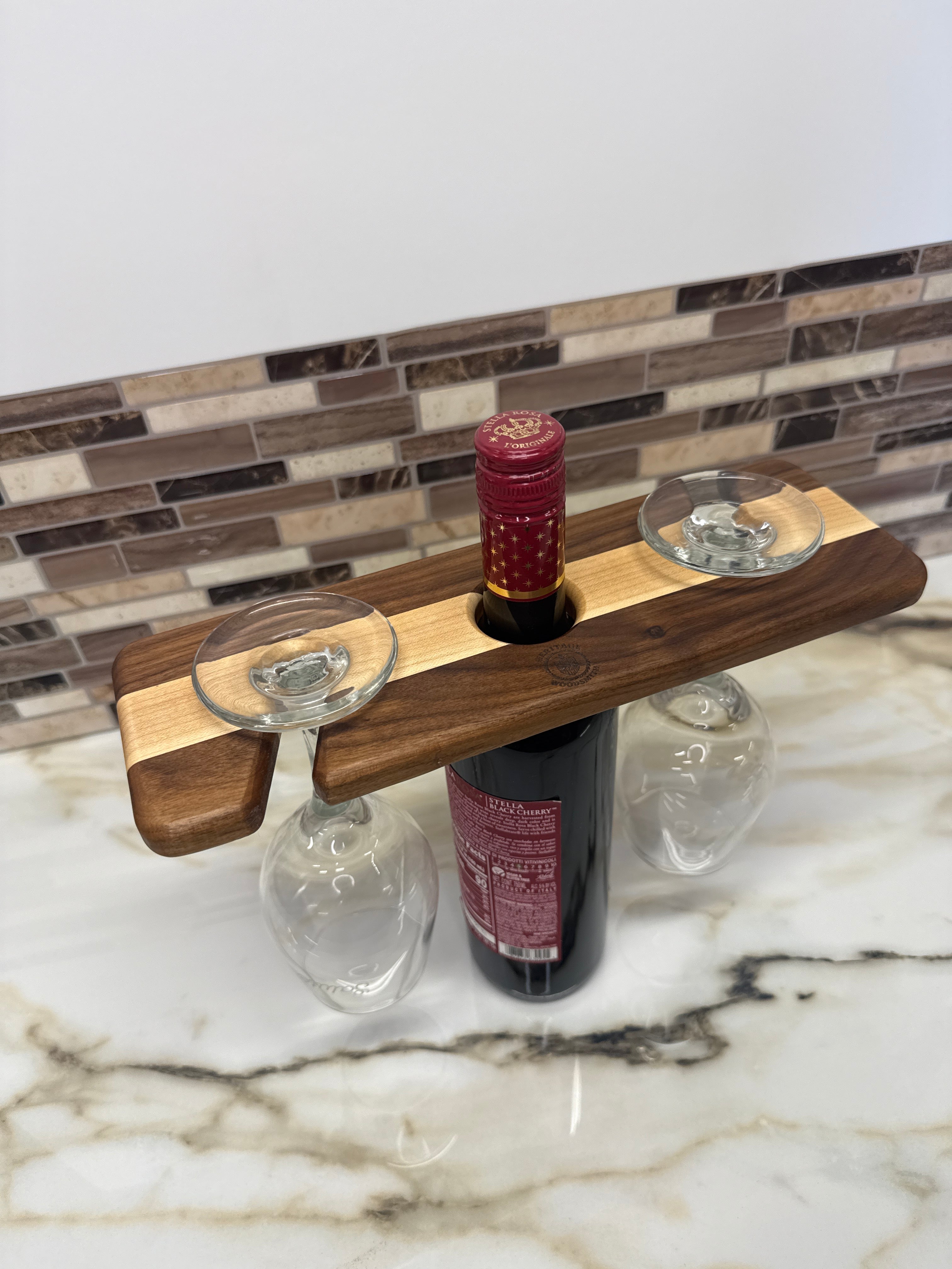 Wine Bottle & Glass Holder
