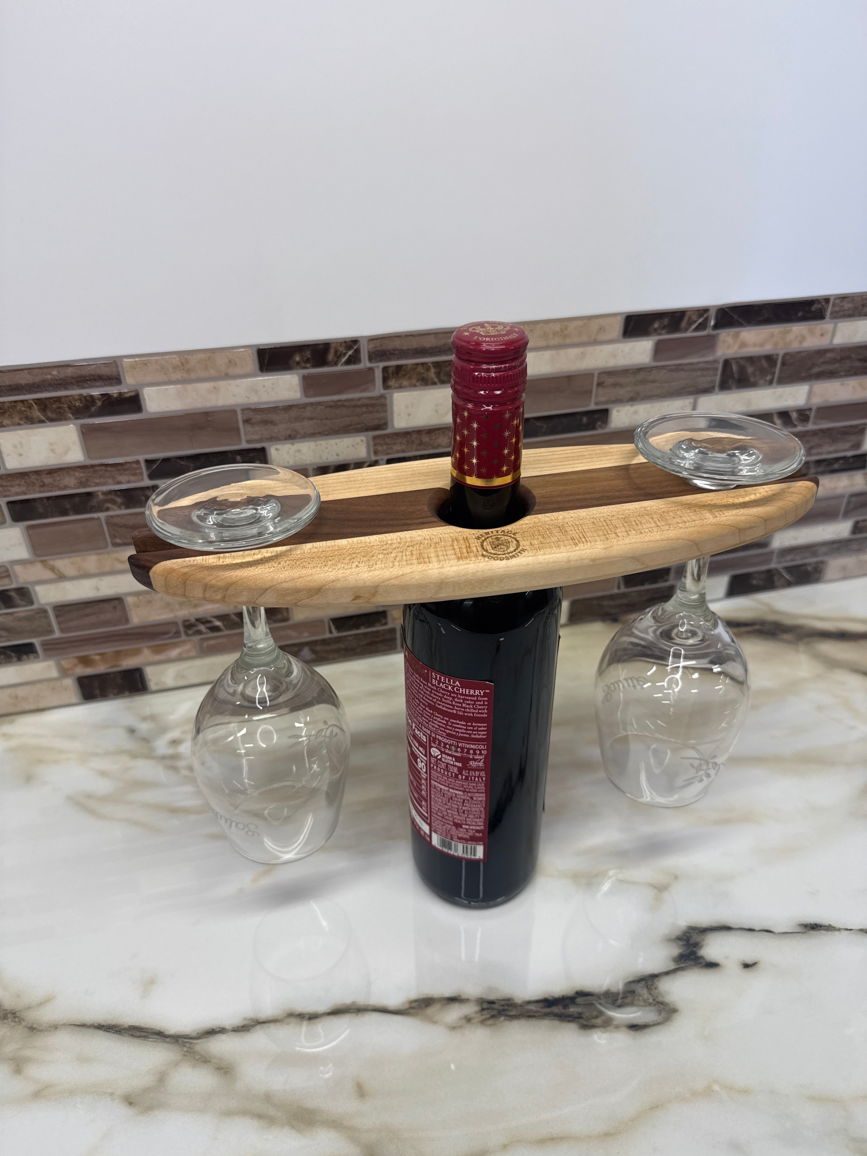 Wine Bottle & Glass Holder