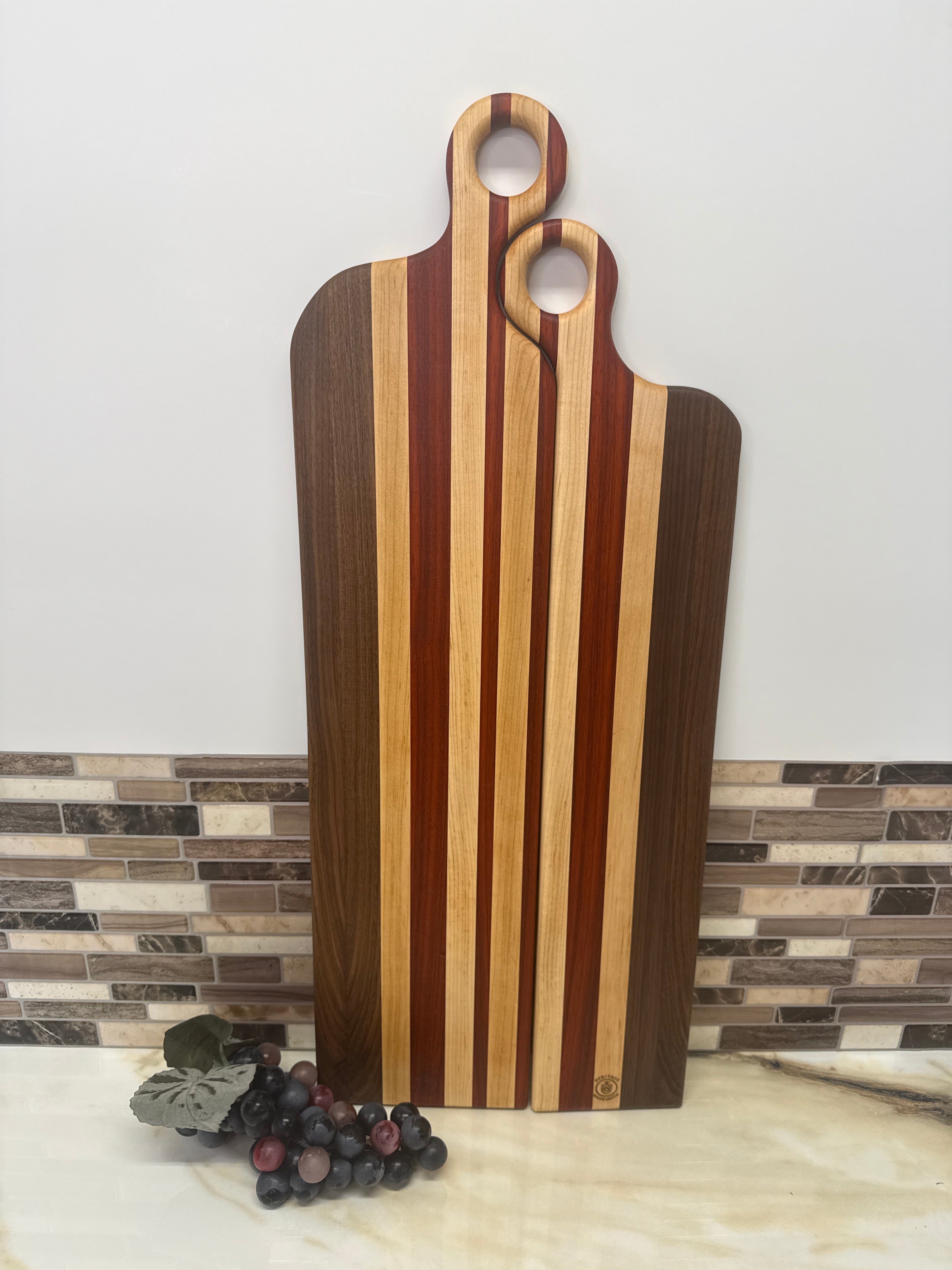 Maple, Padauk &amp; Walnut Heritage Nested Charcuterie Board Set