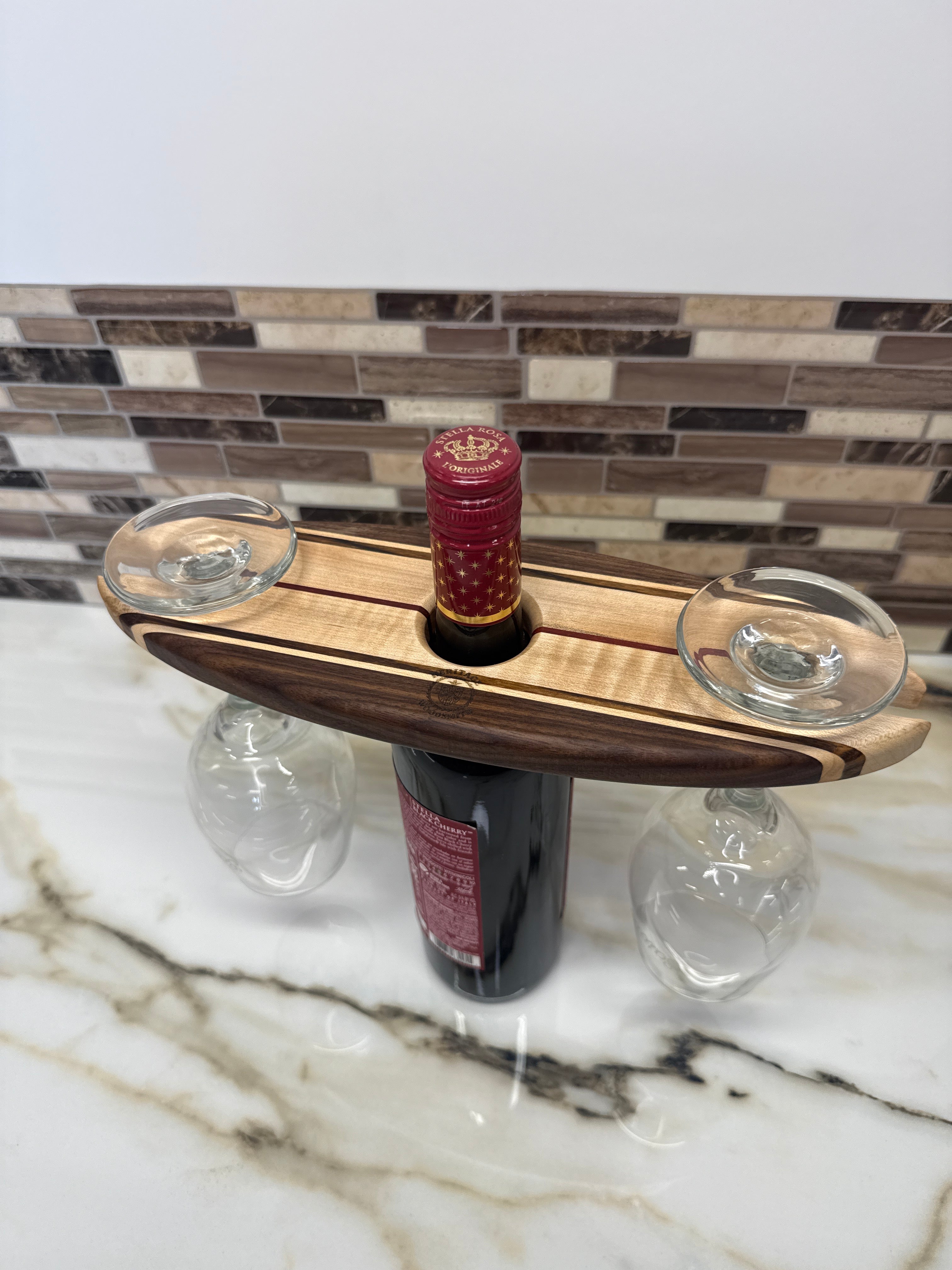 Wine Bottle & Glass Holder