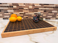 Basket Weave End-Grain Cutting Board 17 3/4” × 13 1/4” × 1.5” — Maple & Walnut with Edge Grain Trim