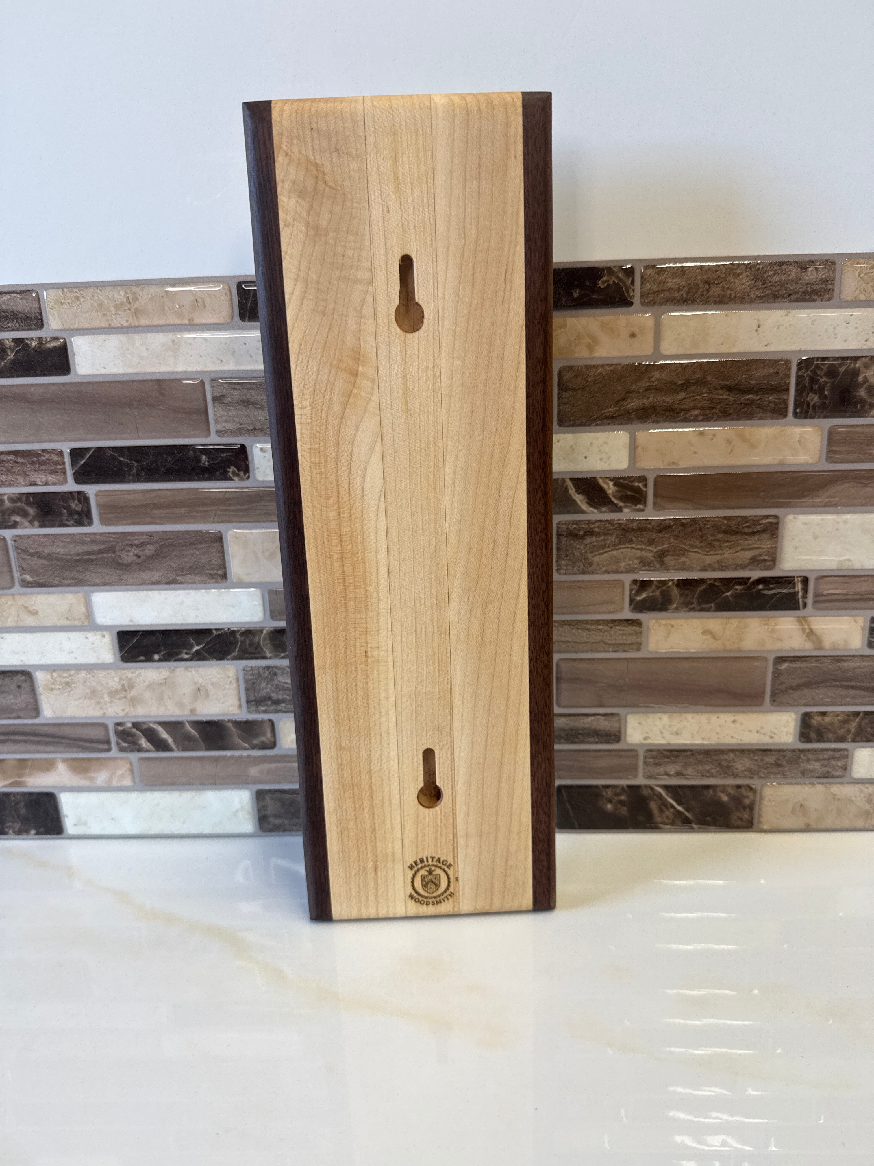 Wall-Mounted Wooden Bottle Opener – 4" x 12" | Handcrafted by Heritage Woodsmith