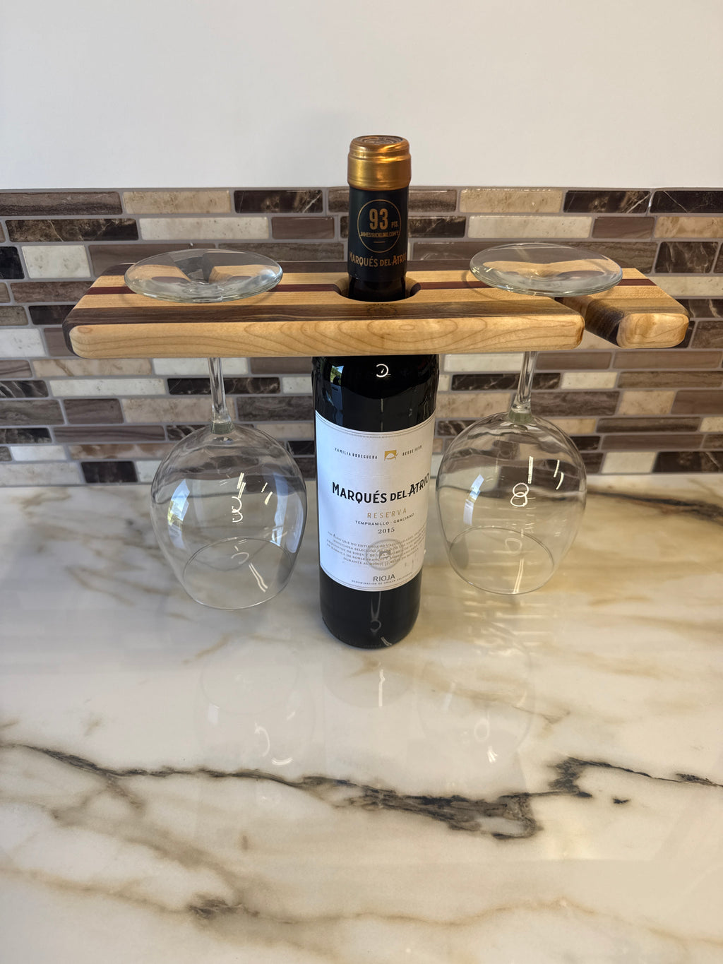 Wine Bottle & Glass Holder