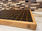 Basket Weave End-Grain Cutting Board 17 3/4” × 13 1/4” × 1.5” — Maple & Walnut with Edge Grain Trim