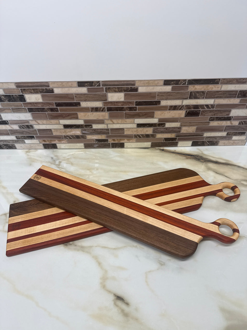 Maple, Padauk &amp; Walnut Heritage Nested Charcuterie Board Set