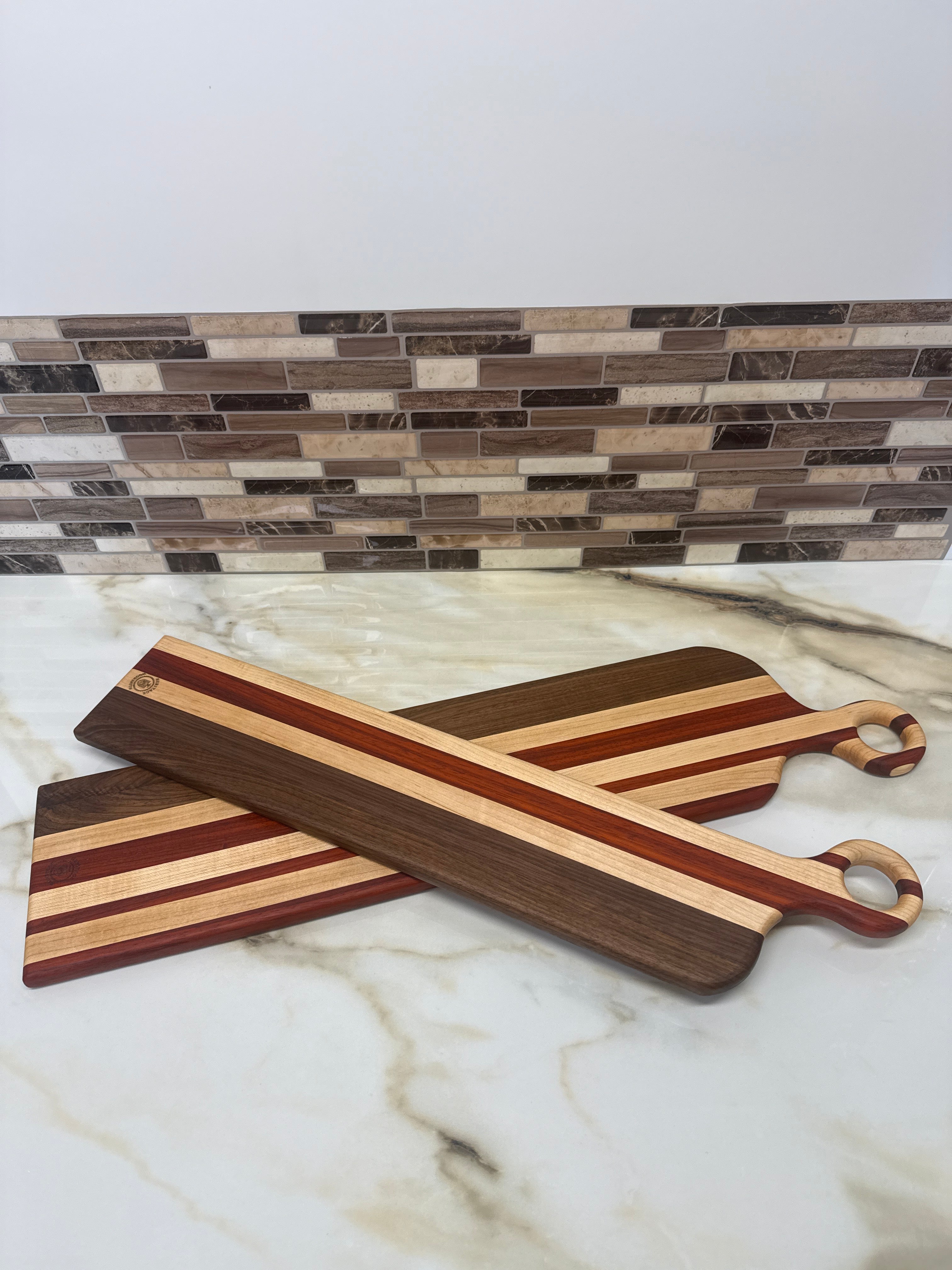 Maple, Padauk &amp; Walnut Heritage Nested Charcuterie Board Set