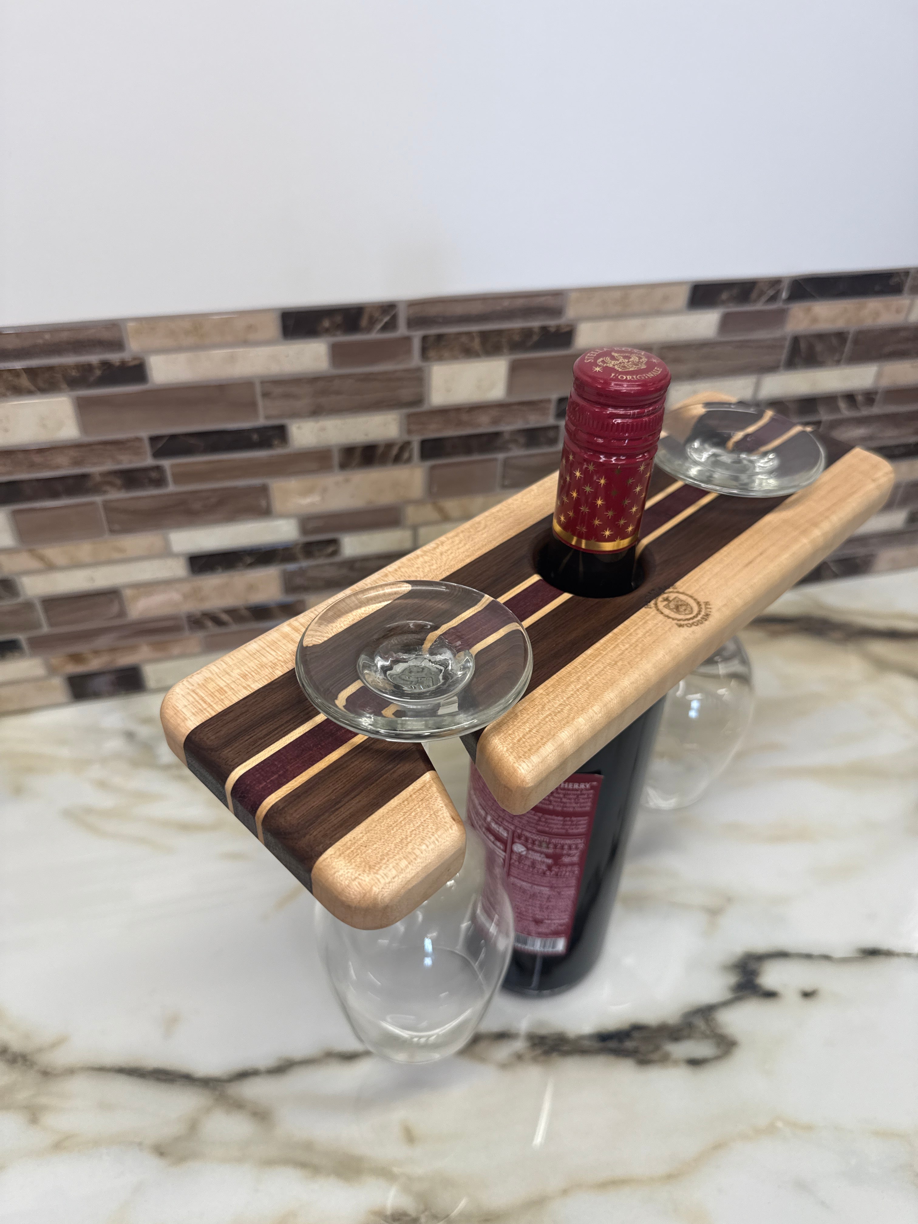 Wine Bottle & Glass Holder