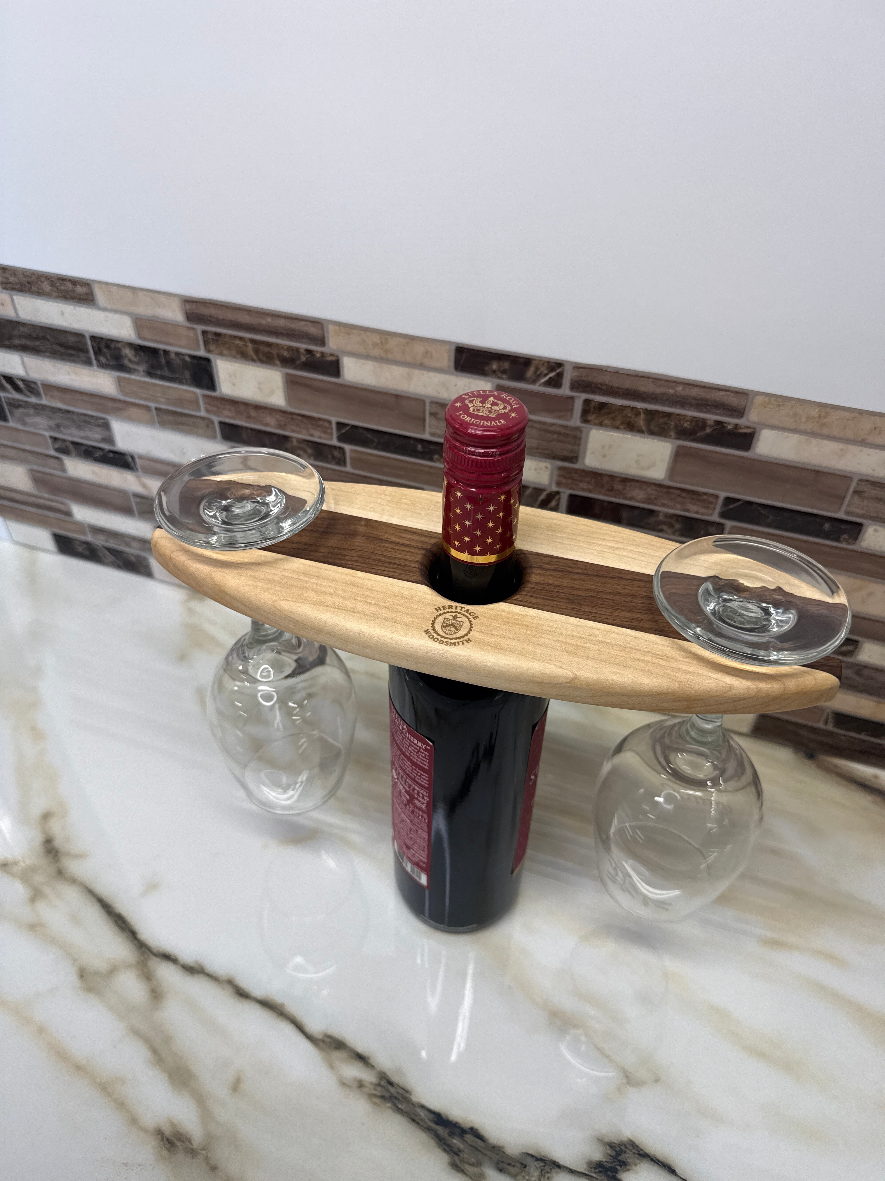 Wine Bottle & Glass Holder