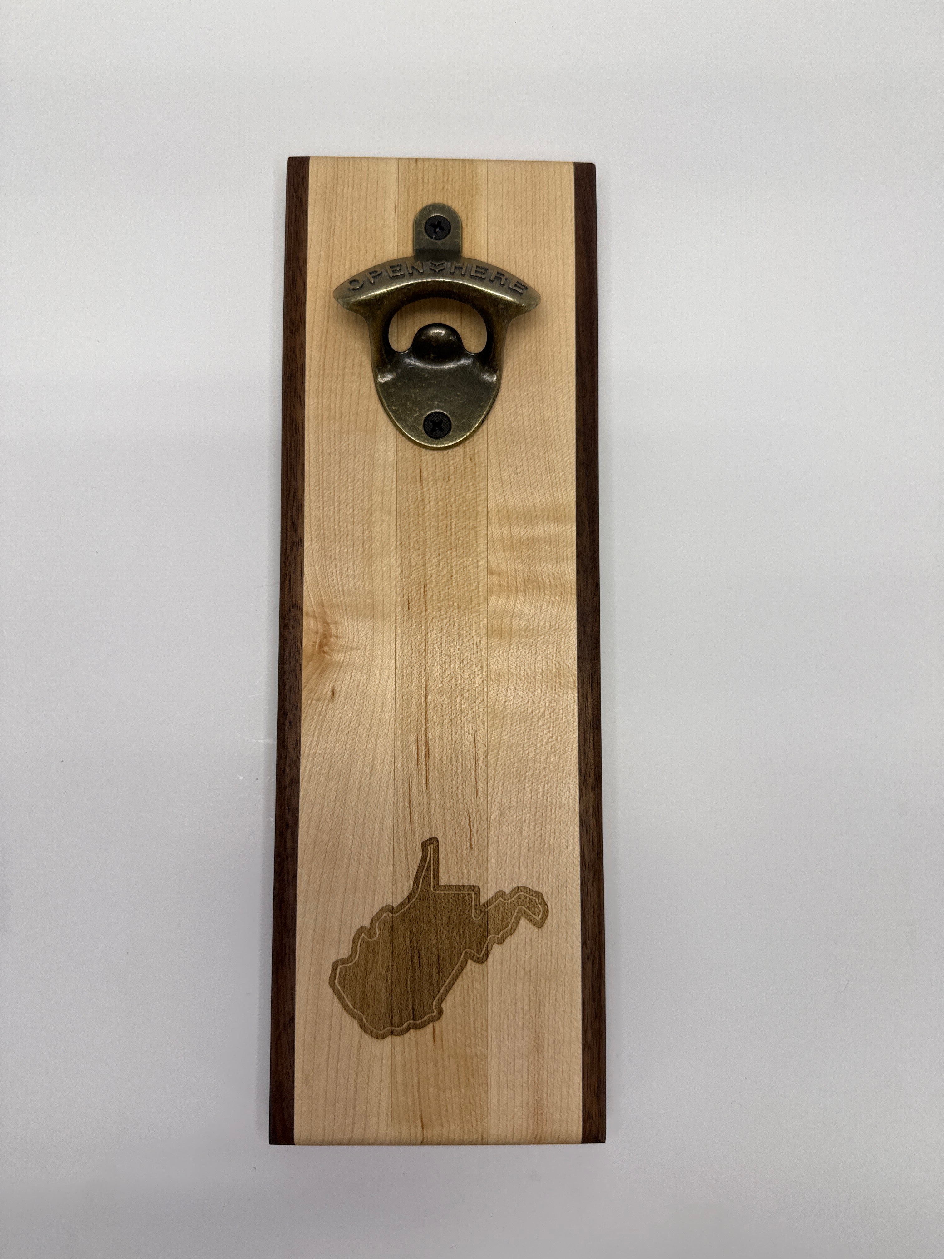 Wall-Mounted Wooden Bottle Opener – 4" x 12" | Handcrafted by Heritage Woodsmith