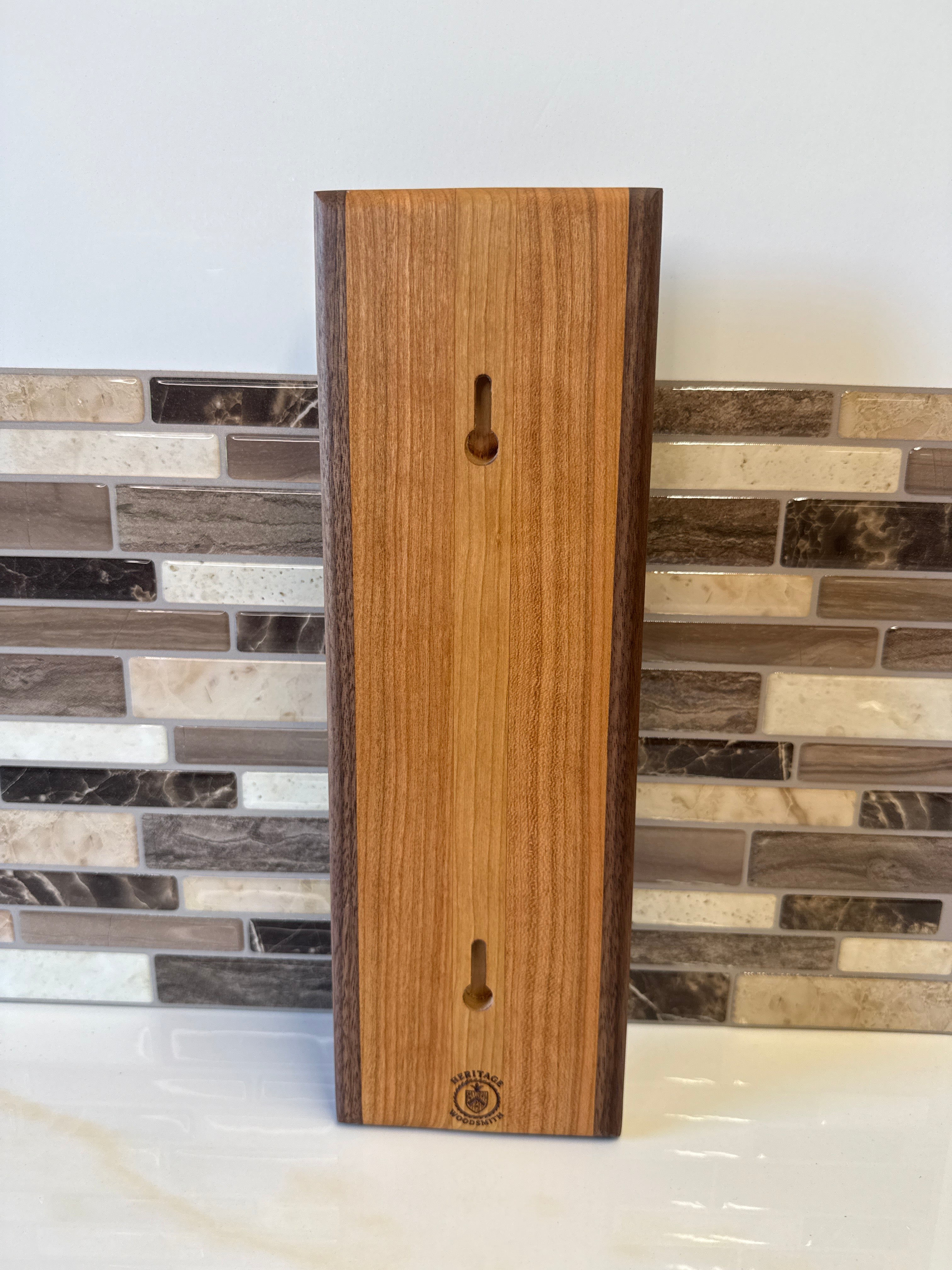 Wall-Mounted Wooden Bottle Opener – 4" x 12" | Handcrafted by Heritage Woodsmith
