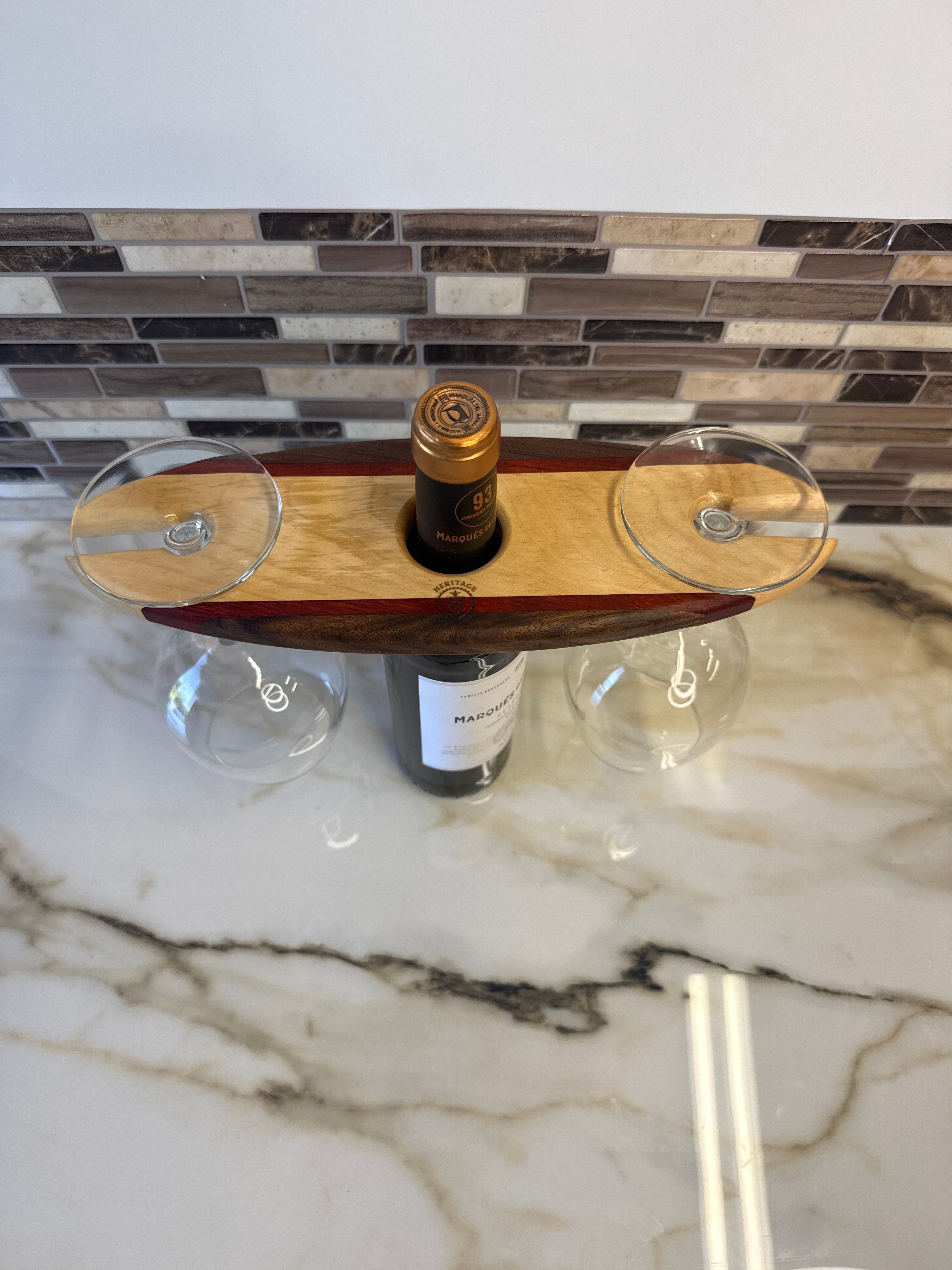 Wine Bottle & Glass Holder