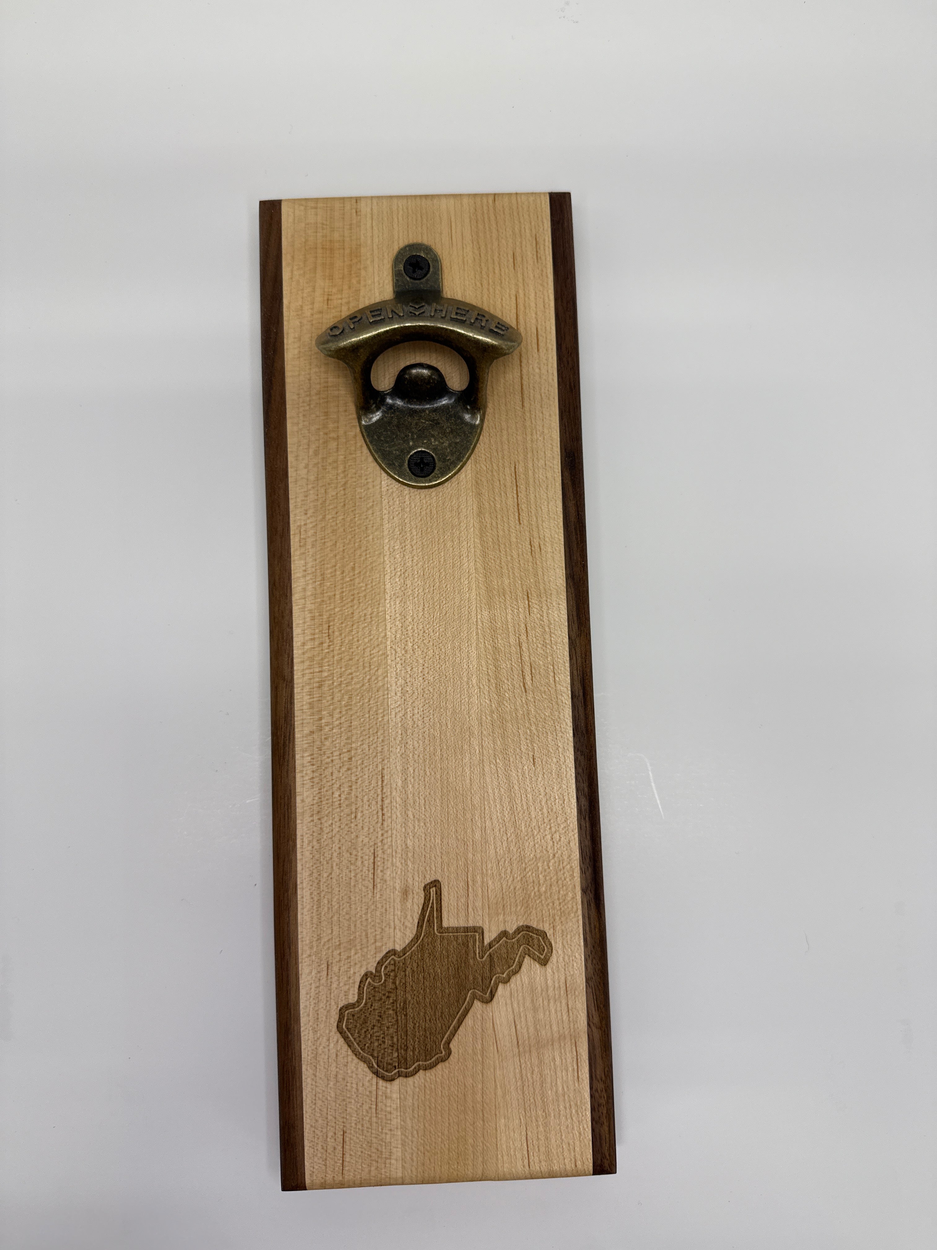 Wall-Mounted Wooden Bottle Opener – 4" x 12" | Handcrafted by Heritage Woodsmith