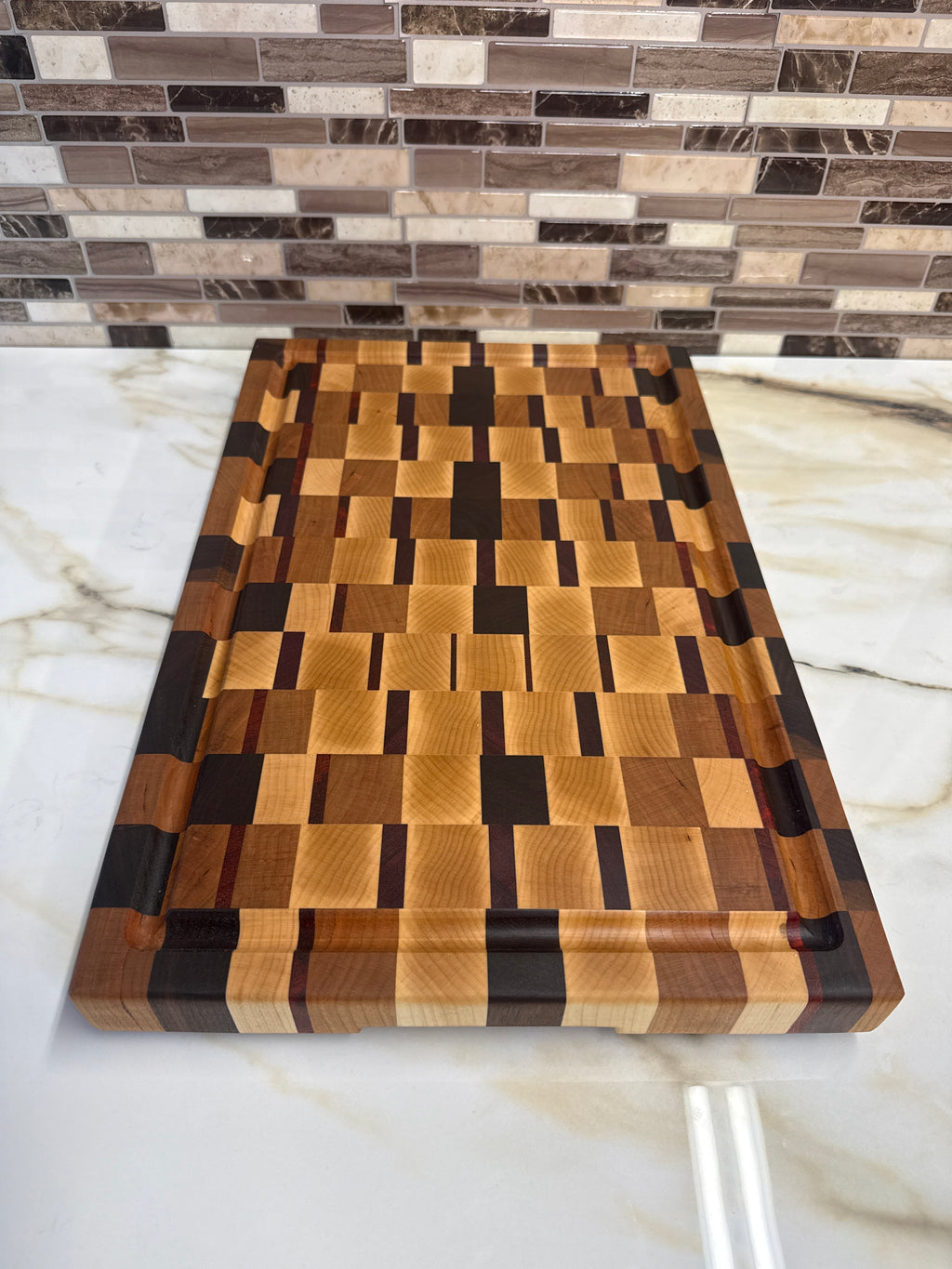 Heritage Chaos End Grain Cutting Board 18” × 12” × 1.5”