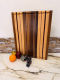 Heirloom Elite Cutting Board — Edge Grain Walnut, Maple & Purpleheart (16” × 22”)