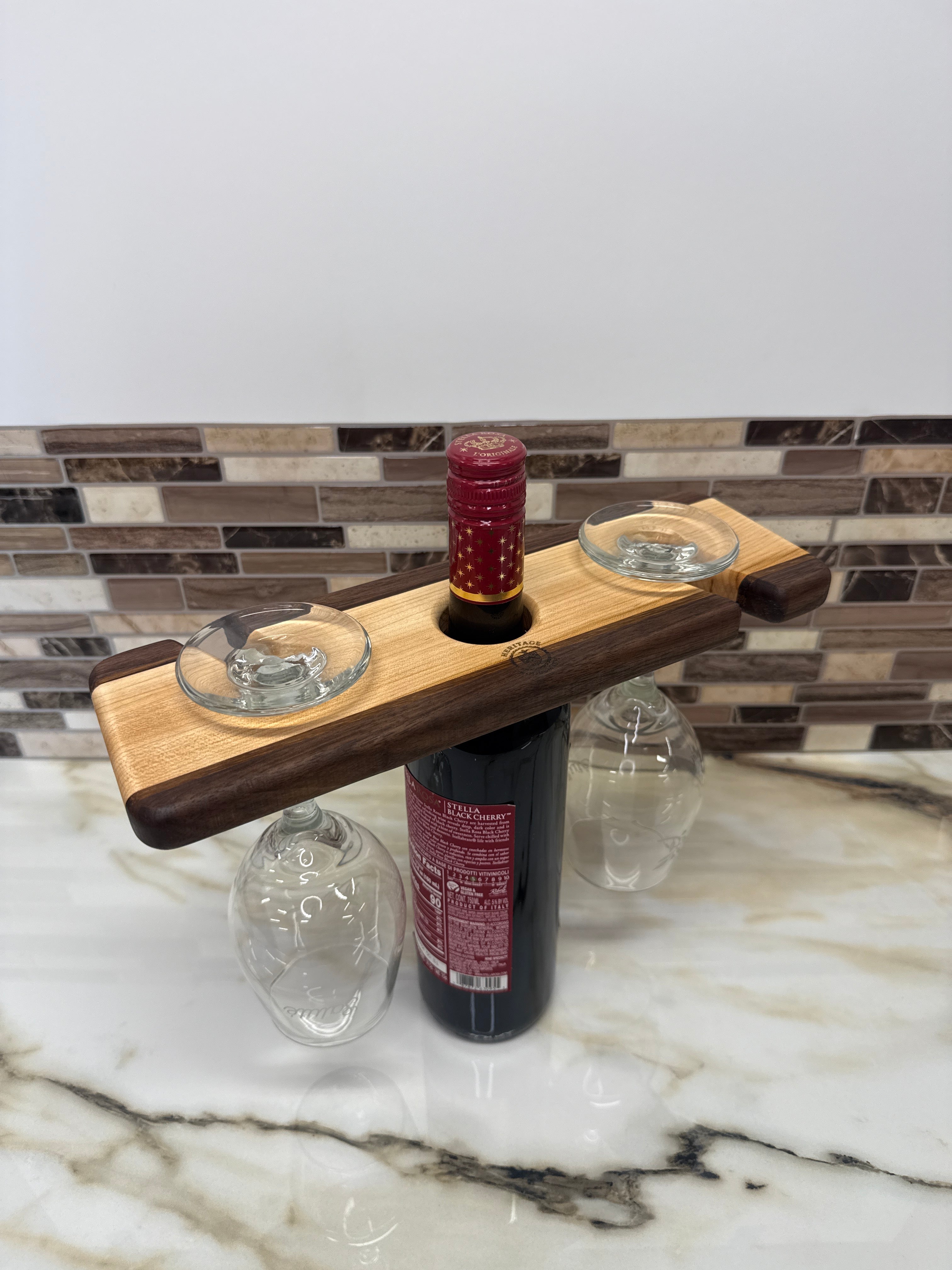 Wine Bottle & Glass Holder