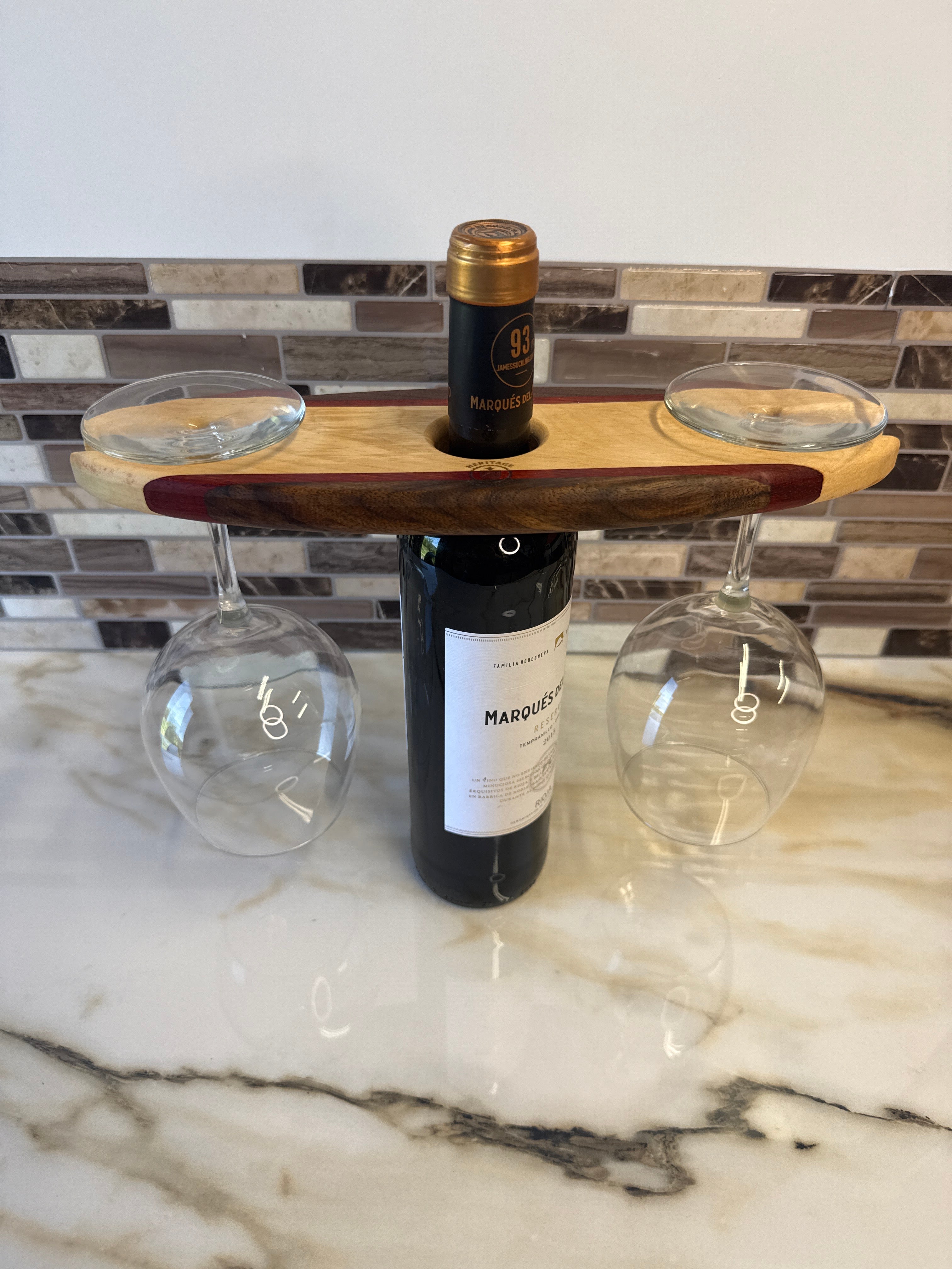 Wine Bottle & Glass Holder