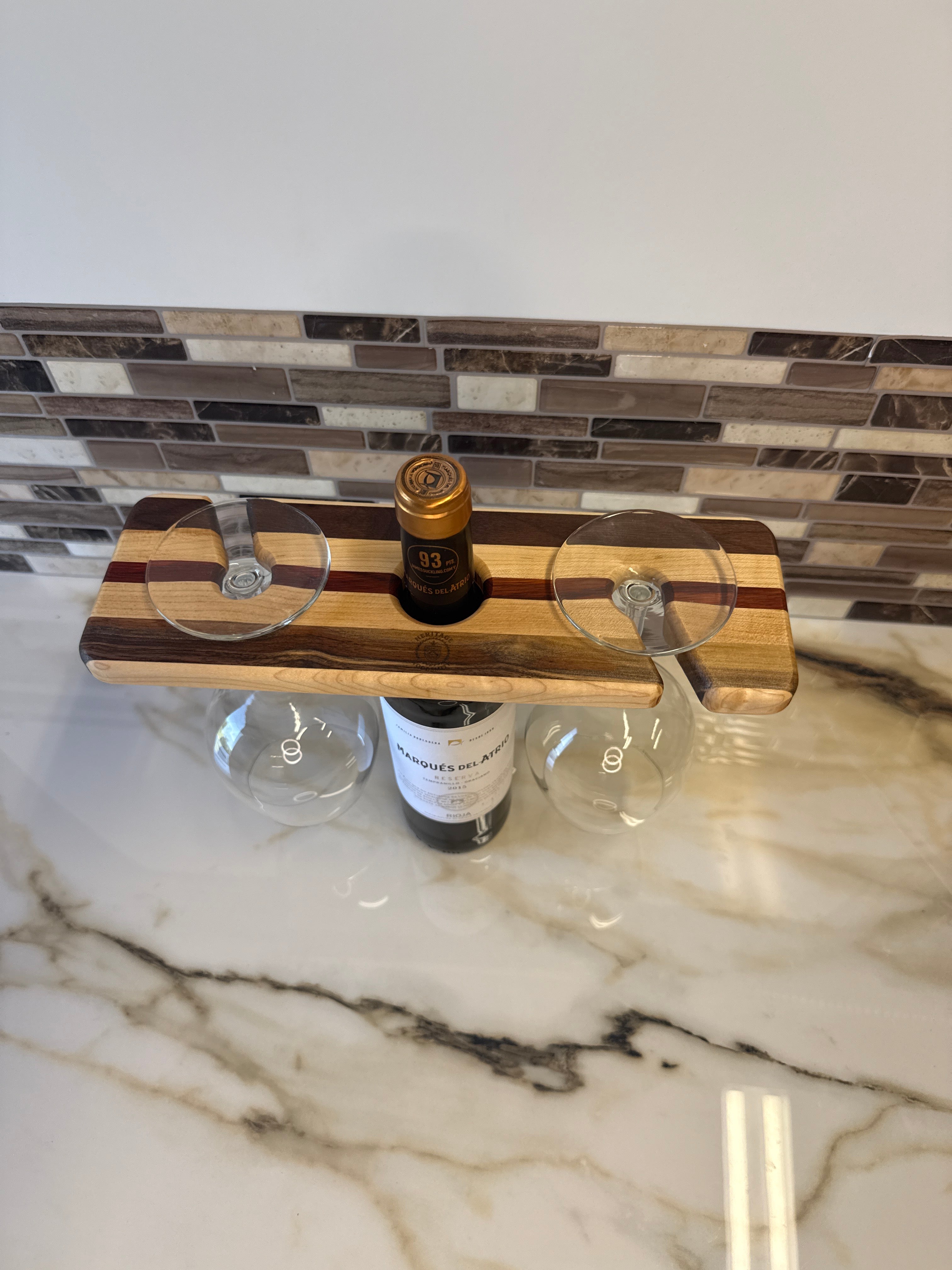 Wine Bottle & Glass Holder