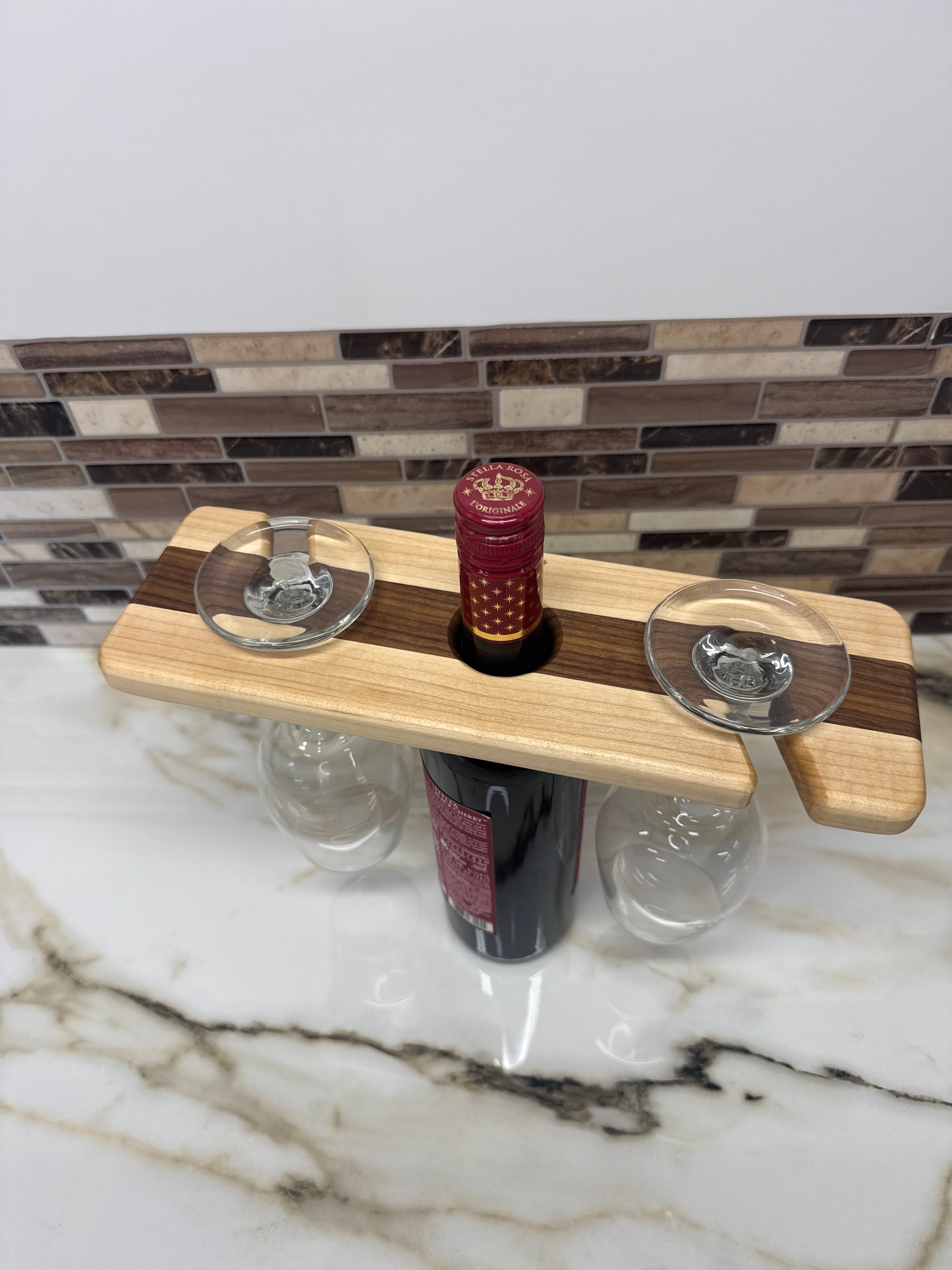 Wine Bottle & Glass Holder