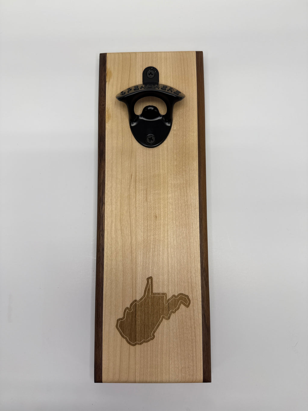 Wall-Mounted Wooden Bottle Opener – 4" x 12" | Handcrafted by Heritage Woodsmith