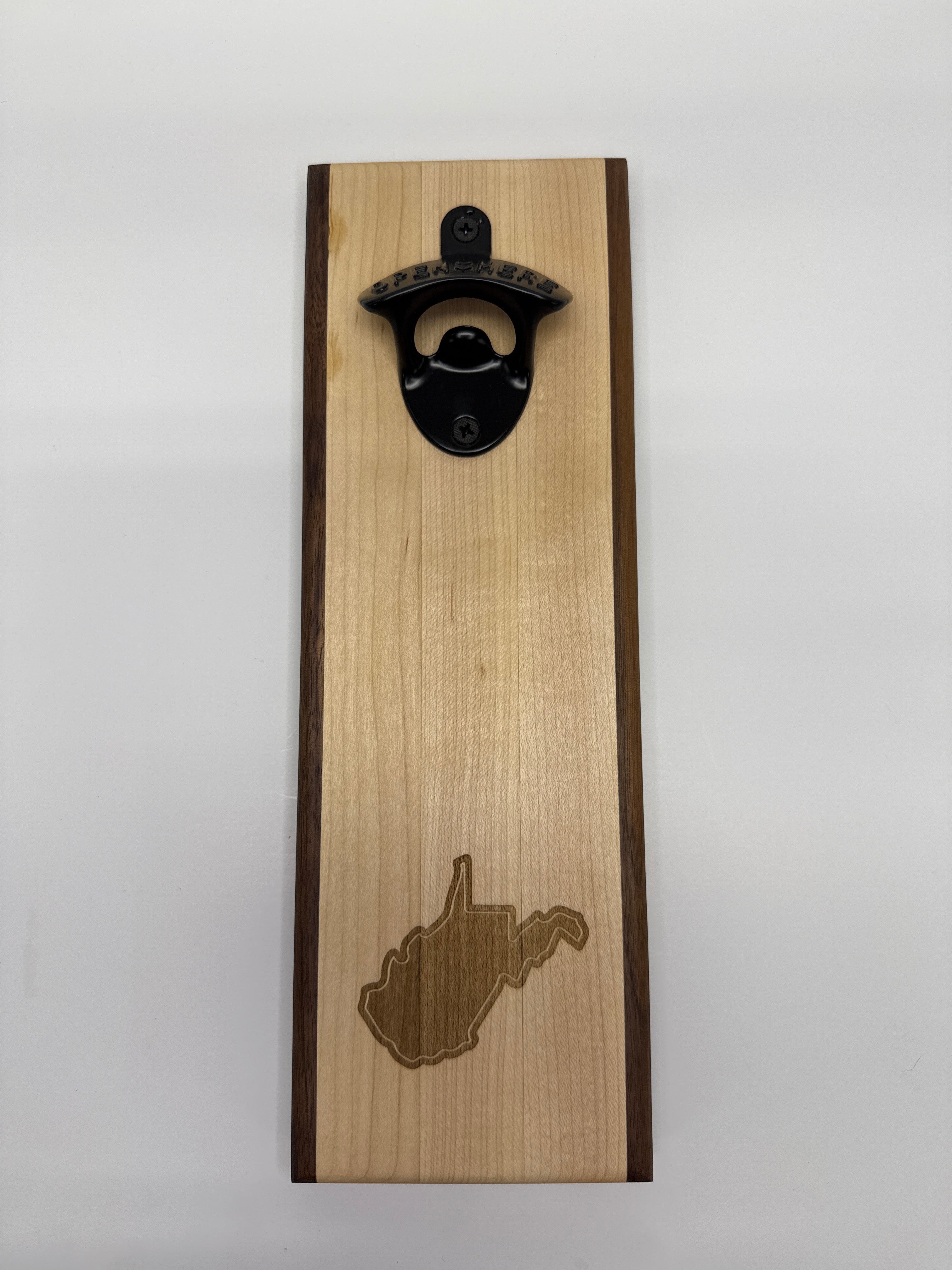 Wall-Mounted Wooden Bottle Opener – 4" x 12" | Handcrafted by Heritage Woodsmith