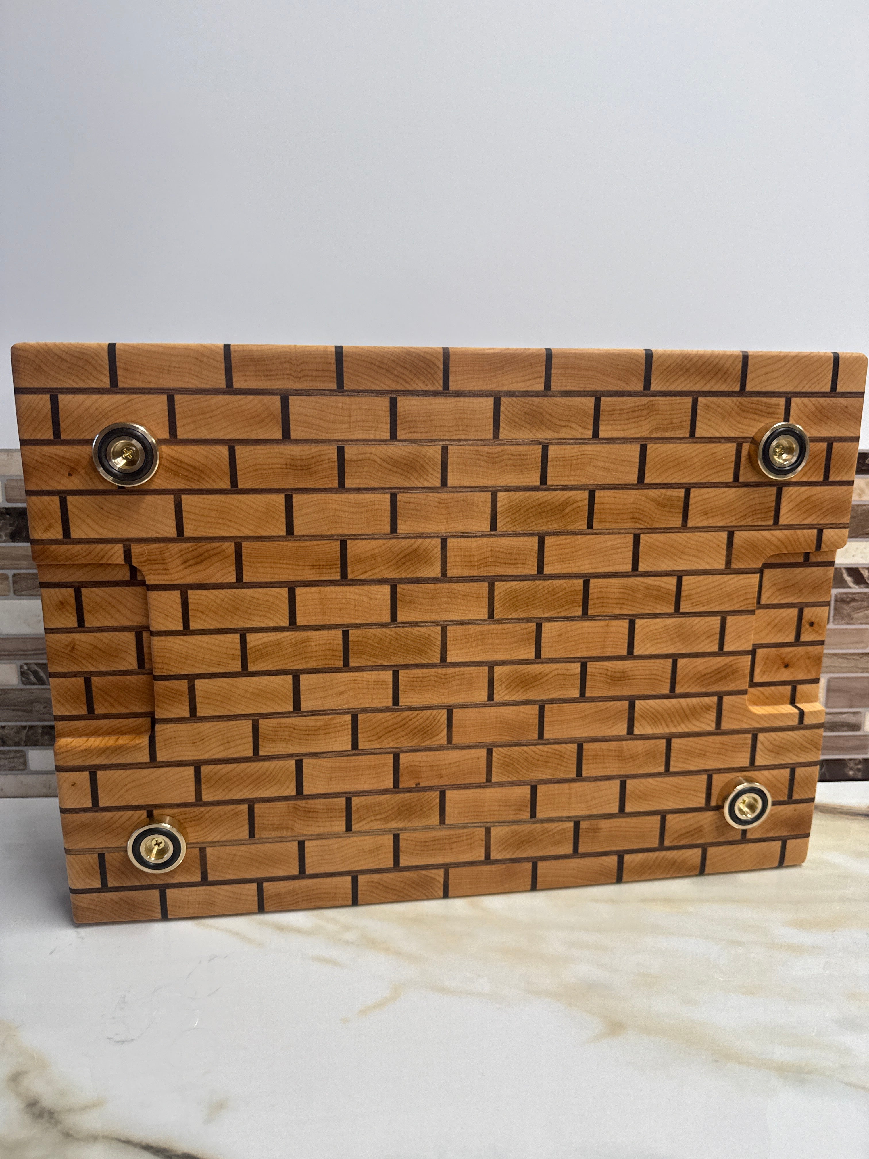 Heritage Brick End Grain Cutting Board 17” × 12” × 2”