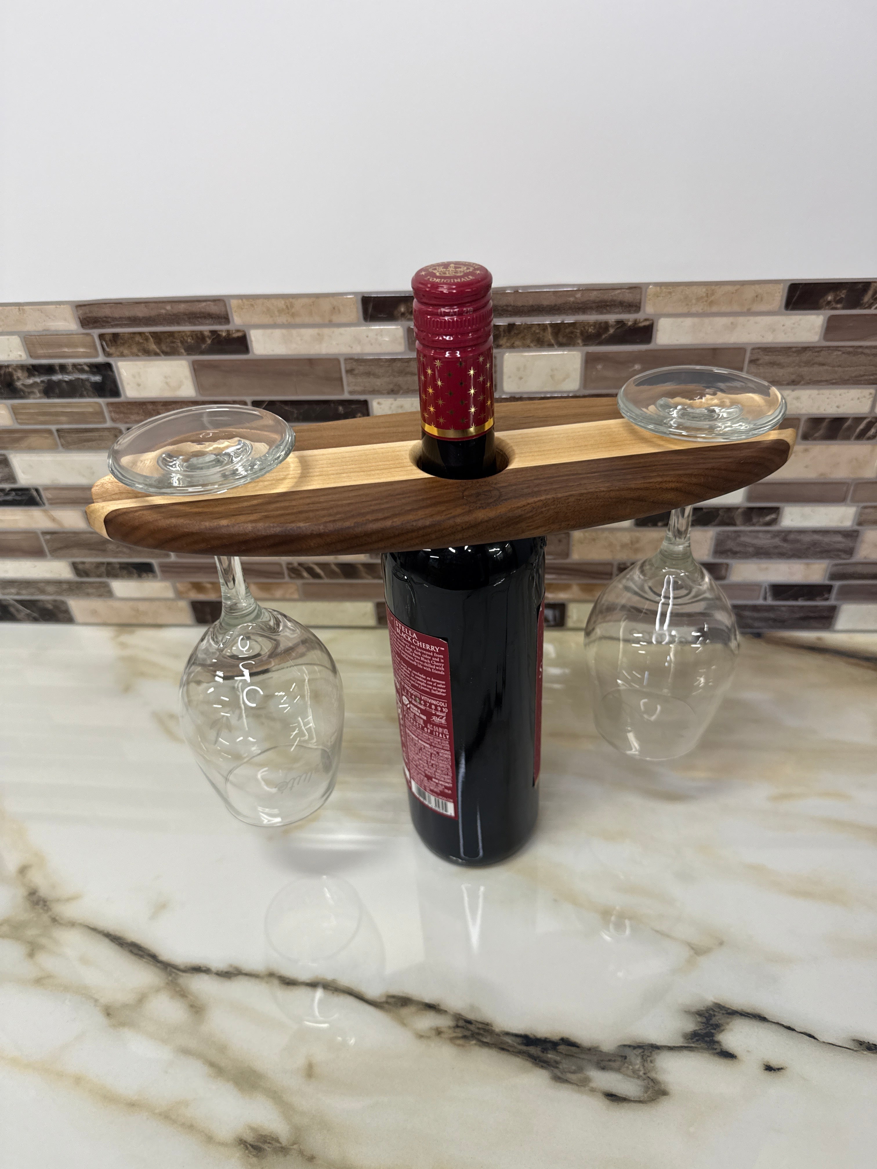 Wine Bottle & Glass Holder