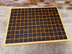 Basket Weave End-Grain Cutting Board 17 3/4” × 13 1/4” × 1.5” — Maple & Walnut with Edge Grain Trim