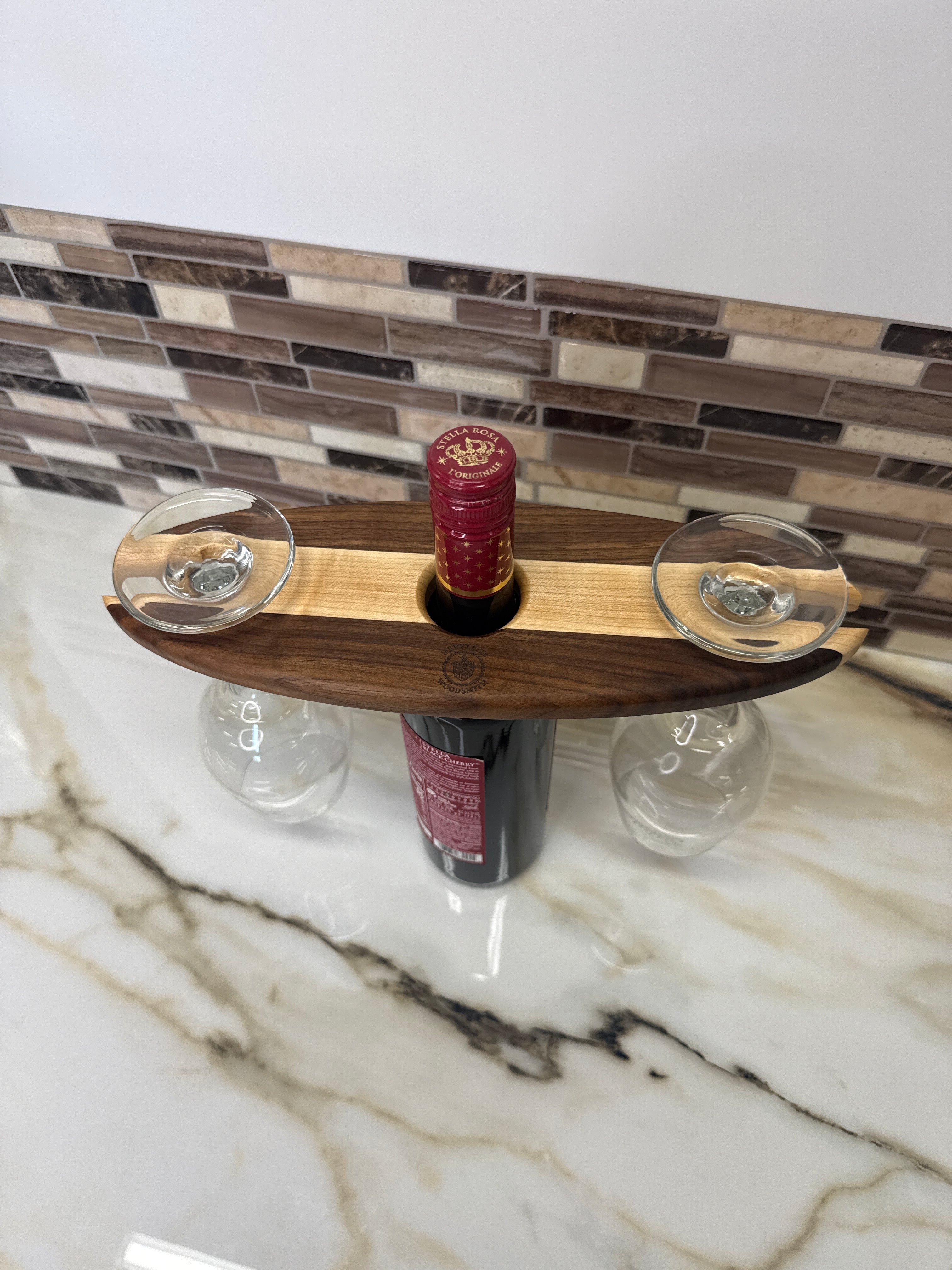Wine Bottle & Glass Holder