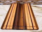 Heirloom Elite Cutting Board — Edge Grain Walnut, Maple & Purpleheart (16” × 22”)