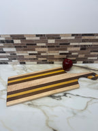 Heritage Hosting Board walnut, Yellow Heart, and maple
