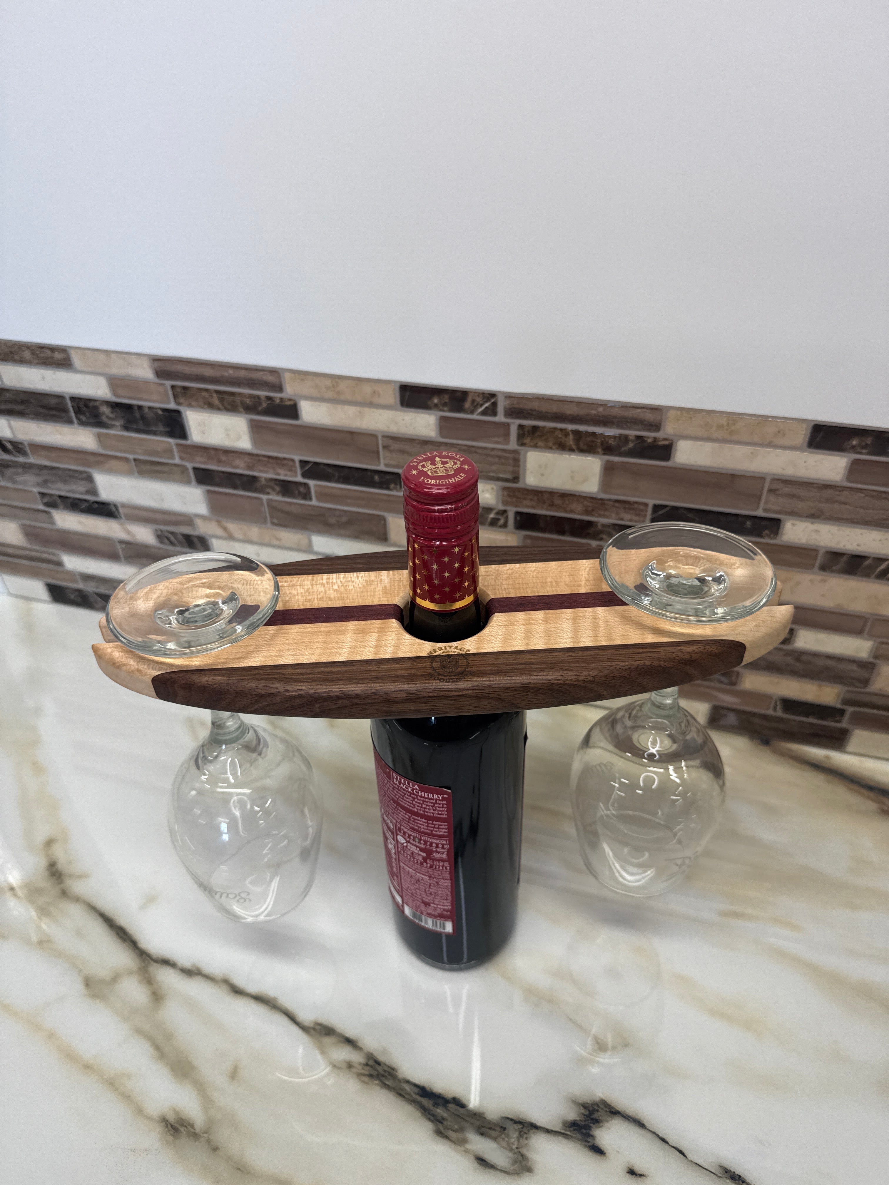 Wine Bottle & Glass Holder